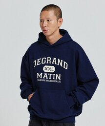DE GRAND MATIN（ディグランドマーティン）の「V.HEAVY HOOD SWEAT DEGRAND_NAVY（パーカー）」