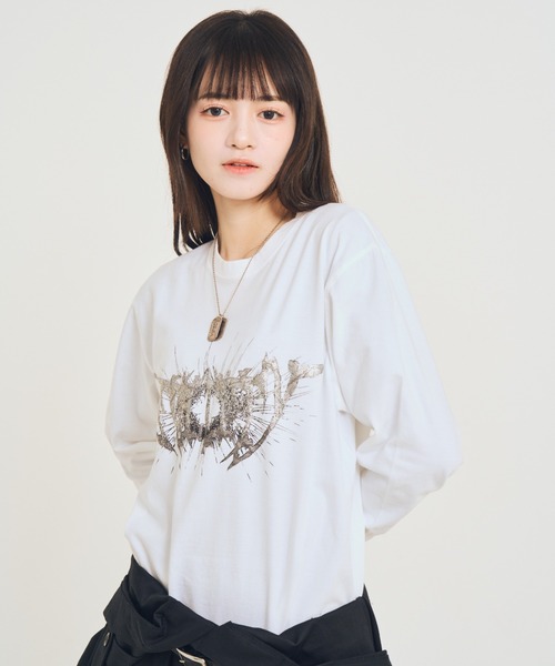 EFFECTEN(エフェクテン)の「【EFFECTEN】Utility metal logo L/S Tee(Tシャツ/カットソー・メンズ・ブラック/ホワイト/ブルー系その他・X-LARGE/LARGE/MEDIUM/SMALL)」の1枚目の写真