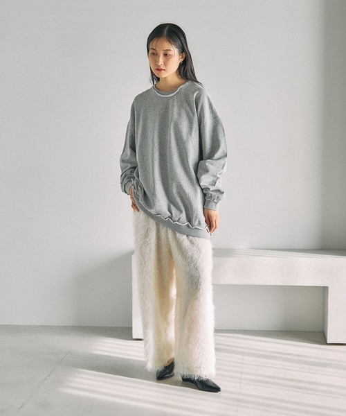 LEPSIM(レプシィム)の「フリンジイージーパンツ 638777(その他パンツ・レディース・アイボリー/ブラック・FREE)」の4枚目の写真