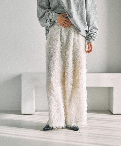 LEPSIM(レプシィム)の「フリンジイージーパンツ 638777(その他パンツ・レディース・アイボリー/ブラック・FREE)」の6枚目の写真