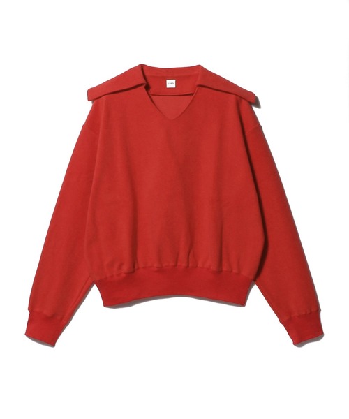 UNUS(ユナス)の「UNUS / Collar Skip Sweat(スウェット・レディース・レッド/ホワイト・FREE)」の4枚目の写真