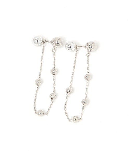 LOWRYS FARM（ローリーズファーム）の「２ＷＡＹパールチェーンピアス　 642413（ピアス（両耳用）・レディース・シルバー/アイボリー・FREE）」の2枚目の写真