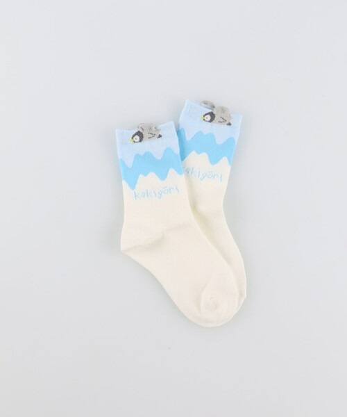 BRANSHES(ブランシェス)の「かき氷ソックス(ソックス/靴下・キッズ・サックスブルー/イエロー・13-15㎝/16-18㎝/19-21㎝)」の1枚目の写真