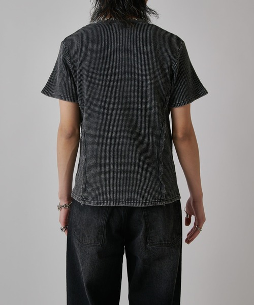 Lui's（ルイス）の「SURJENT　ワッフルヘンリーネックTシャツ（Tシャツ/カットソー・メンズ・チャコールグレー/ブラック・1/2）」の12枚目の写真