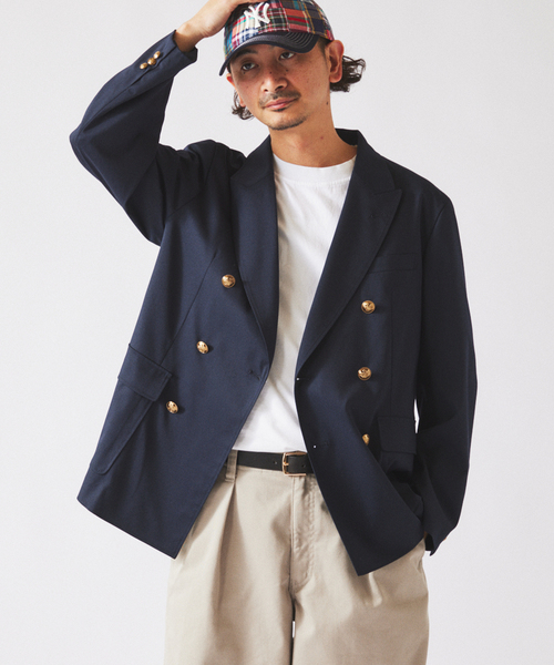 JOURNAL STANDARD relume（ジャーナルスタンダード　レリューム）の「TRツイル  ネイビー ブレザー（テーラードジャケット・メンズ・ネイビー・MEDIUM/LARGE）」の5枚目の写真