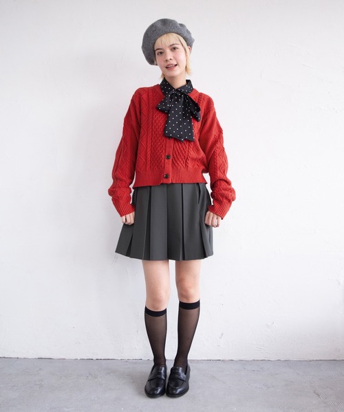 PUNYUS(プニュズ)の「ボックスプリーツミニスカート(スカート・レディース・ブラック/グレー・1/2/3/4/5)」の12枚目の写真