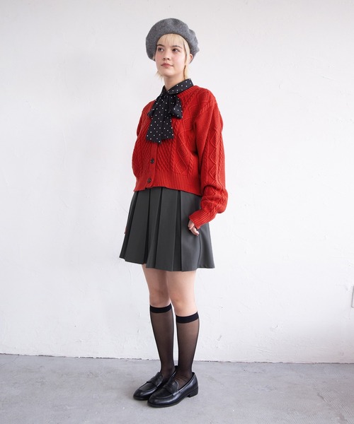 PUNYUS(プニュズ)の「ボックスプリーツミニスカート(スカート・レディース・ブラック/グレー・1/2/3/4/5)」の11枚目の写真