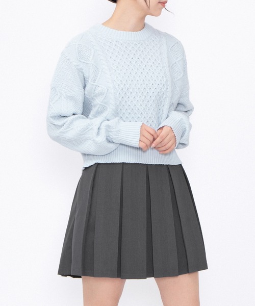 PUNYUS(プニュズ)の「ボックスプリーツミニスカート(スカート・レディース・ブラック/グレー・1/2/3/4/5)」の5枚目の写真