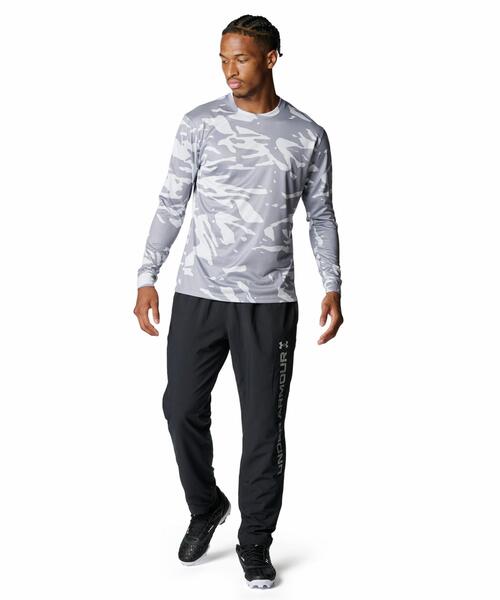UNDER ARMOUR（アンダーアーマー）の「UAテック ノベルティ ロングスリーブ クルーネック Tシャツ（ベースボール/メンズ）（Tシャツ/カットソー・メンズ・グレー・XL/2XL）」の3枚目の写真