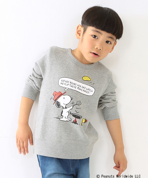B:MING by BEAMS(ビーミングバイビームス)の「ビーミング by ビームス / Peanuts スウェットクルー 16SS(スウェット・キッズ・トップグレー/ホワイト・130/140/150/120/110/100/80/90)」の1枚目の写真