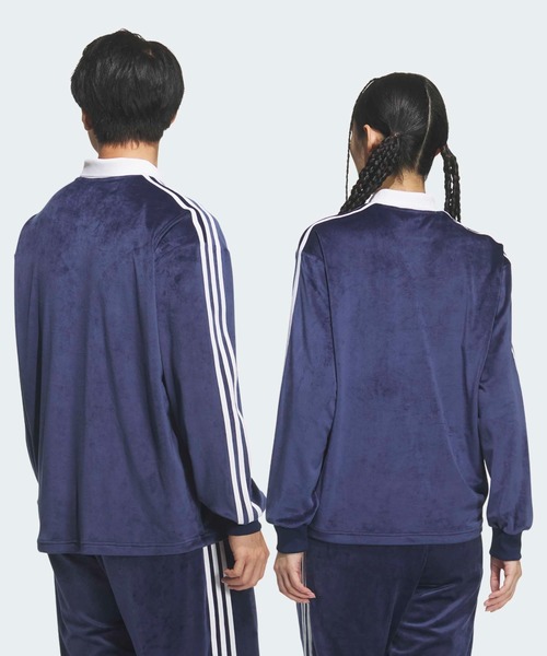 adidas（アディダス）の「adidas/アディダス VELOUR POLO LONG SLEEVE