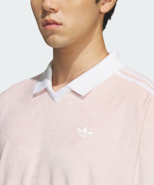 adidas（アディダス）の「adidas/アディダス VELOUR POLO LONG SLEEVE