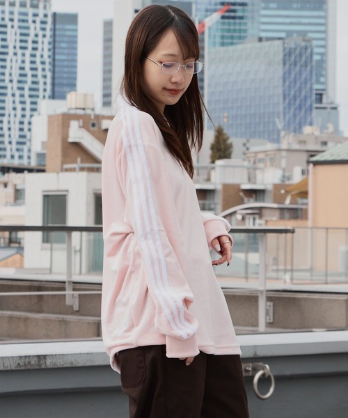 adidas/アディダス VELOUR POLO LONG SLEEVE ベロア生地 ロング