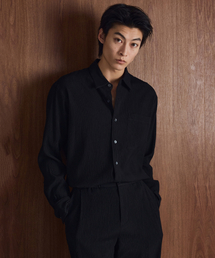 TNGT（ティーエヌジーティー）の「Kinoshita Seersucker Shirts (Black) TNSH6E101BK（シャツ/ブラウス）」