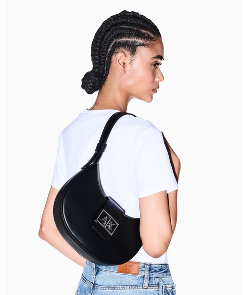 ARMANI EXCHANGE(アルマーニエクスチェンジ)の「【A|X アルマーニ エクスチェンジ】AXロゴ ホーボーバッグ(ZOZO限定カラー含)(ハンドバッグ・レディース・ライトイエロー/オフホワイト/ブラック/オレンジ・FREE)」の10枚目の写真