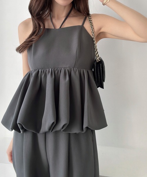 SALE バルーンキャミ＆パンツセットアップ/ブラック SALE バルーンキャミ＆パンツセットアップ/ブラックの通販 by nu's