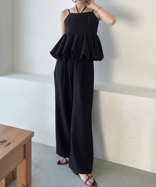 Meiru(メイル)の「バルーンキャミビスチェ+ワイドパンツset(セットアップ・レディース・ブラック/チャコール/ダークベージュ・SMALL/MEDIUM/LARGE/X-LARGE)」の5枚目の写真