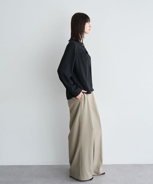 YECCA VECCA（イェッカヴェッカ）の「タックワイドパンツ（その他パンツ・レディース・ネイビー/ピンク/グレイッシュベージュ・S/M/M-L）」の20枚目の写真