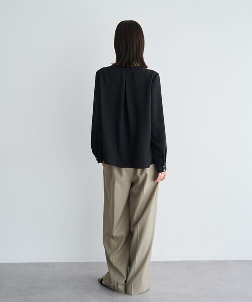 YECCA VECCA（イェッカヴェッカ）の「タックワイドパンツ（その他パンツ・レディース・ネイビー/ピンク/グレイッシュベージュ・S/M/M-L）」の19枚目の写真
