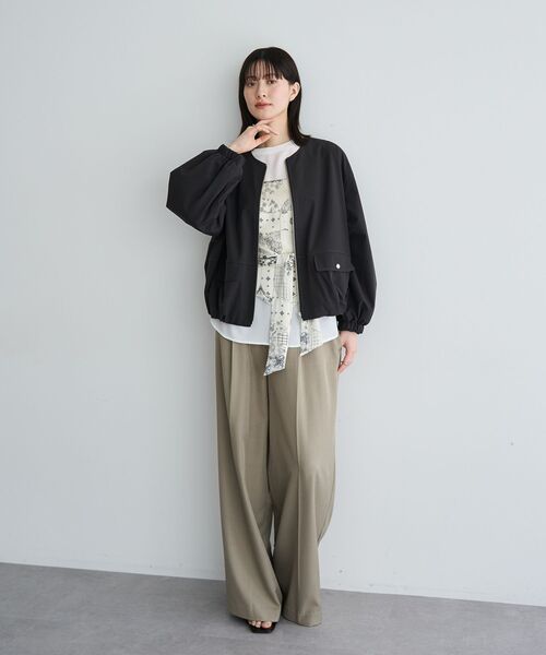 YECCA VECCA（イェッカヴェッカ）の「タックワイドパンツ（その他パンツ・レディース・ネイビー/ピンク/グレイッシュベージュ・S/M/M-L）」の18枚目の写真