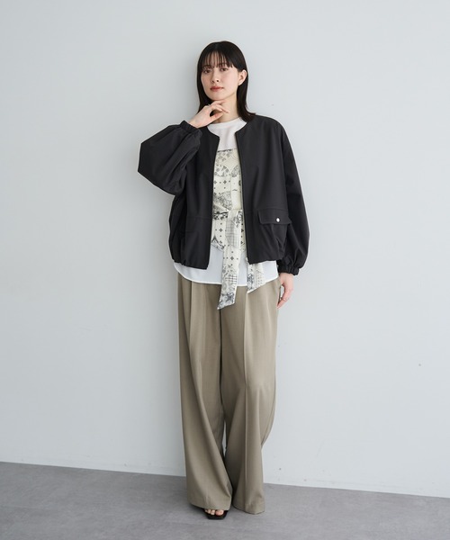 YECCA VECCA（イェッカヴェッカ）の「タックワイドパンツ（その他パンツ・レディース・ネイビー/ピンク/グレイッシュベージュ・S/M/M-L）」の21枚目の写真