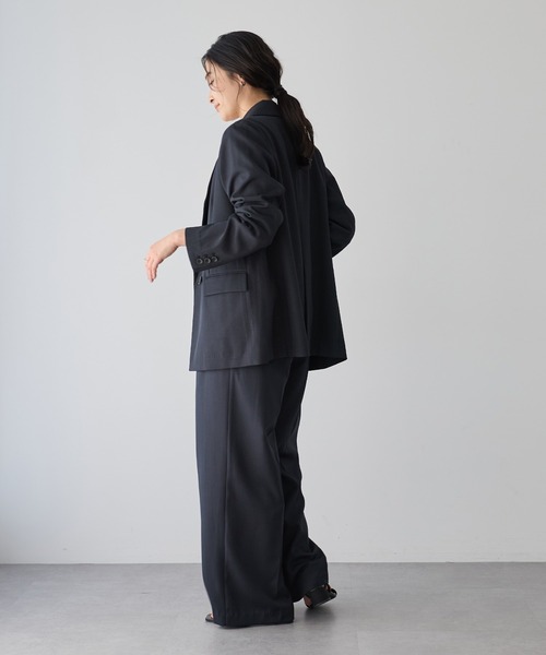 YECCA VECCA（イェッカヴェッカ）の「タックワイドパンツ（その他パンツ・レディース・ネイビー/ピンク/グレイッシュベージュ・S/M/M-L）」の13枚目の写真