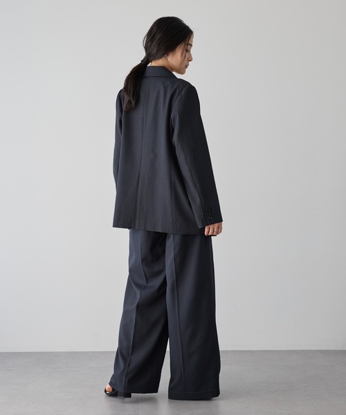 YECCA VECCA（イェッカヴェッカ）の「タックワイドパンツ（その他パンツ・レディース・ネイビー/ピンク/グレイッシュベージュ・S/M/M-L）」の14枚目の写真