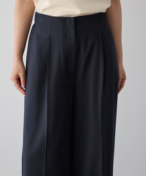 YECCA VECCA（イェッカヴェッカ）の「タックワイドパンツ（その他パンツ・レディース・ネイビー/ピンク/グレイッシュベージュ・S/M/M-L）」の16枚目の写真