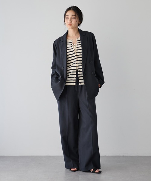 YECCA VECCA（イェッカヴェッカ）の「タックワイドパンツ（その他パンツ・レディース・ネイビー/ピンク/グレイッシュベージュ・S/M/M-L）」の10枚目の写真