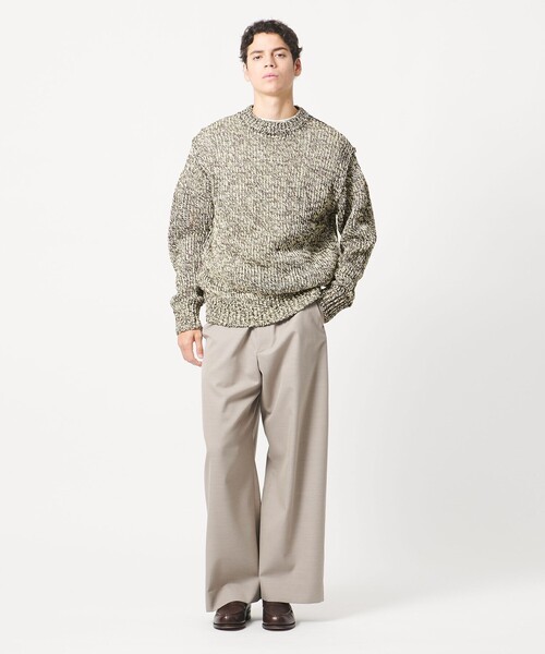 LOEFF(ロエフ)の「<LOEFF>ストローヤーン ライク プルオーバー UNISEX(ニット/セーター・レディース・ダークブラウン/パープル・2/0/1)」の5枚目の写真