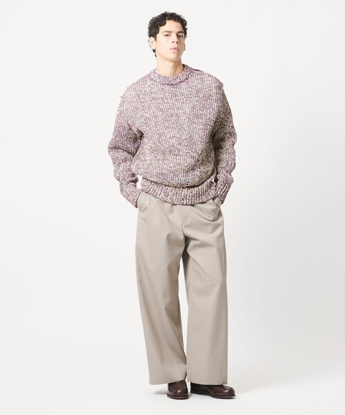 LOEFF(ロエフ)の「<LOEFF>ストローヤーン ライク プルオーバー UNISEX(ニット/セーター・レディース・ダークブラウン/パープル・2/0/1)」の8枚目の写真
