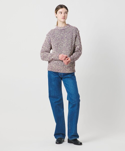 LOEFF(ロエフ)の「<LOEFF>ストローヤーン ライク プルオーバー UNISEX(ニット/セーター・レディース・ダークブラウン/パープル・2/0/1)」の11枚目の写真