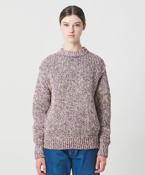 LOEFF(ロエフ)の「<LOEFF>ストローヤーン ライク プルオーバー UNISEX(ニット/セーター・レディース・ダークブラウン/パープル・2/0/1)」の16枚目の写真