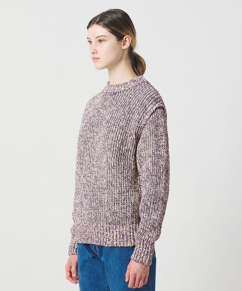 LOEFF(ロエフ)の「<LOEFF>ストローヤーン ライク プルオーバー UNISEX(ニット/セーター・レディース・ダークブラウン/パープル・2/0/1)」の17枚目の写真