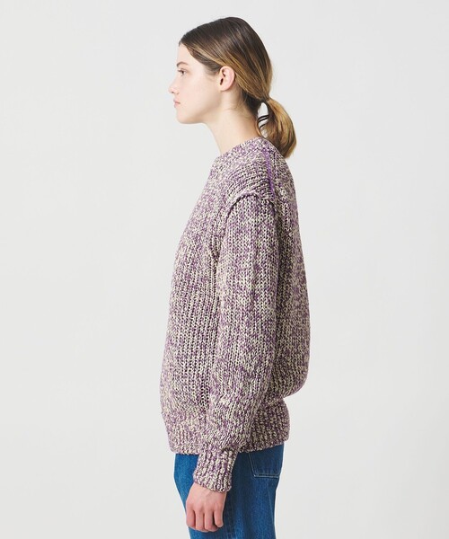 LOEFF(ロエフ)の「<LOEFF>ストローヤーン ライク プルオーバー UNISEX(ニット/セーター・レディース・ダークブラウン/パープル・2/0/1)」の18枚目の写真