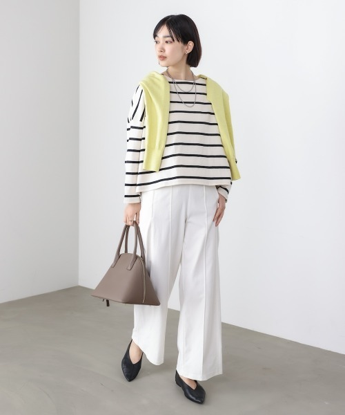 Bou Jeloud(ブージュルード)の「ワイドボーダープルオーバー(スウェット・レディース・オフホワイト/グレー・38)」の6枚目の写真