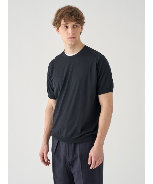 Anglo Indian Gauze]ティッピングニットTシャツ（ニット/セーター