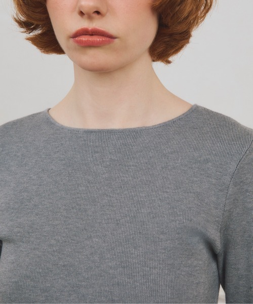 EIMY ISTOIRE（エイミーイストワール）の「【PRE ORDER】チュールペプラムニットプルオーバー（ニット/セーター・レディース・ホワイト/グレー/ピンクベージュ/ブラック・F）」の11枚目の写真