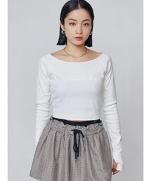 EMODA | ロゴパッチクロップドロンT(Tシャツ/カットソー)