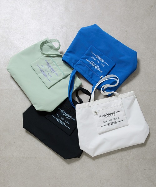 COLONY 2139（コロニートゥーワンスリーナイン）の「【LEI企画】撥水アウトポケットトートバッグ（ショルダーバッグ・レディース・ブラック/ブルー/ホワイト/ミント・FREE）」の6枚目の写真