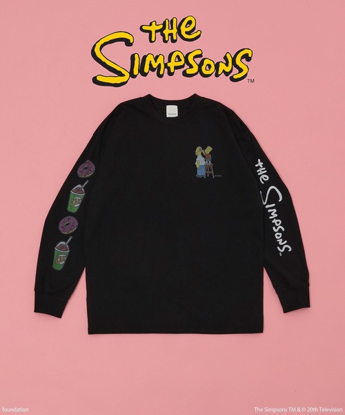 The Simpsons（ザ・シンプソンズ）の「(THE SIMPSONS)L/S TEE（Tシャツ/カットソー・レディース・ホワイト/ブラック・ONE SIZE）」の2枚目の写真
