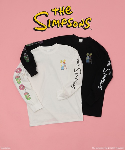 The Simpsons（ザ・シンプソンズ）の「(THE SIMPSONS)L/S TEE（Tシャツ/カットソー・レディース・ホワイト/ブラック・ONE SIZE）」の3枚目の写真
