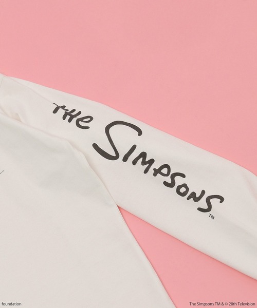 The Simpsons（ザ・シンプソンズ）の「(THE SIMPSONS)L/S TEE（Tシャツ/カットソー・レディース・ホワイト/ブラック・ONE SIZE）」の6枚目の写真