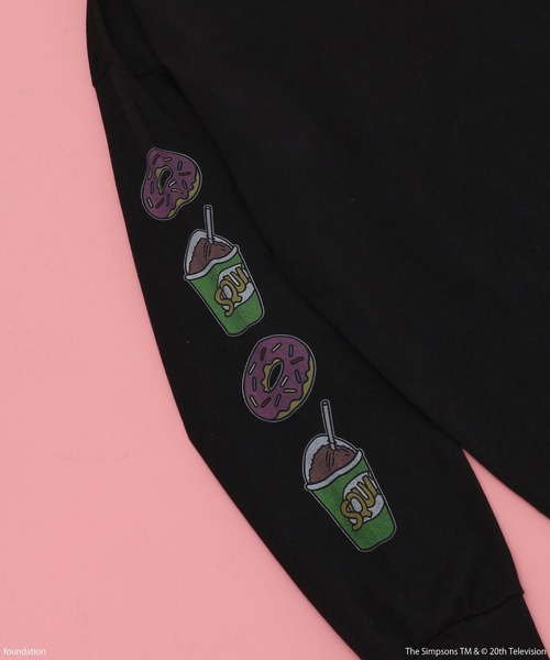 The Simpsons（ザ・シンプソンズ）の「(THE SIMPSONS)L/S TEE（Tシャツ/カットソー・レディース・ホワイト/ブラック・ONE SIZE）」の8枚目の写真