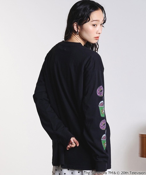 The Simpsons（ザ・シンプソンズ）の「(THE SIMPSONS)L/S TEE（Tシャツ/カットソー・レディース・ホワイト/ブラック・ONE SIZE）」の20枚目の写真
