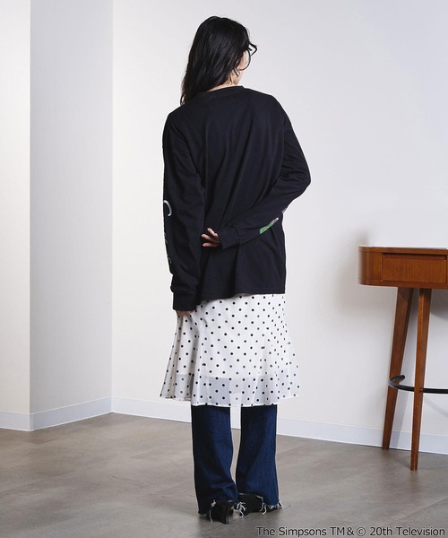 The Simpsons（ザ・シンプソンズ）の「(THE SIMPSONS)L/S TEE（Tシャツ/カットソー・レディース・ホワイト/ブラック・ONE SIZE）」の22枚目の写真