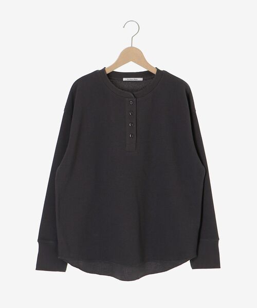 le.coeur blanc（ルクールブラン）の「サーマル裾ラウンドプルオーバー（Tシャツ/カットソー・レディース・ダークグレー/ホワイト・38）」の13枚目の写真