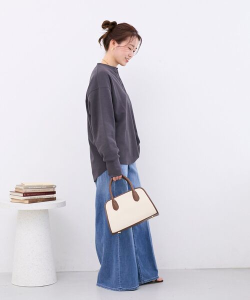 le.coeur blanc（ルクールブラン）の「サーマル裾ラウンドプルオーバー（Tシャツ/カットソー・レディース・ダークグレー/ホワイト・38）」の20枚目の写真