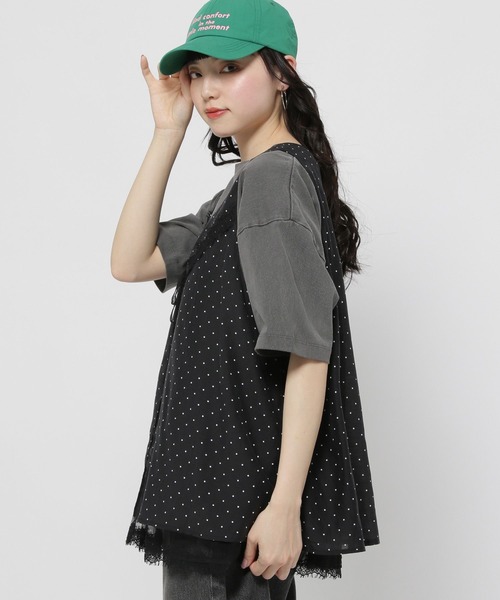 niko and...（ニコアンド）の「レーストリムリバーシブルベスト（ベスト・レディース・ライトグレー/ブラック/オフホワイト・FREE）」の18枚目の写真