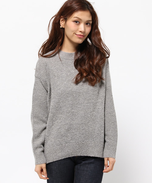 MOUSSY（マウジー）の「BOUCLE KNIT TOPS（ニット/セーター・レディース・トップグレー/オフホワイト/キャメル・FREE）」の3枚目の写真